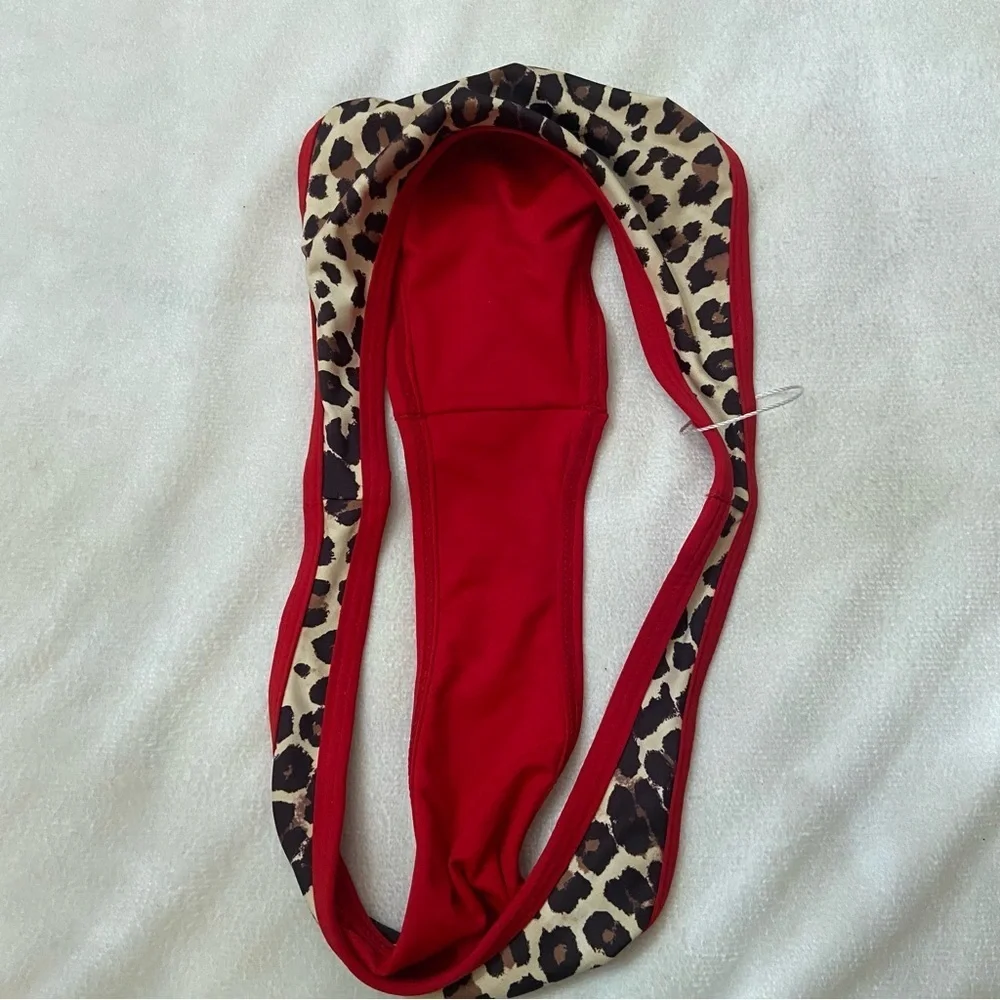 New! Frankie's Bikinis Dove Leopard Print Bikini Bottom 1494